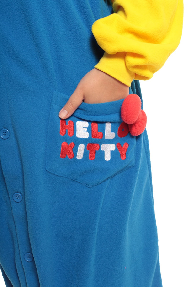 Hello Kitty 70s Character Kigurumi Adult Onesie Costume Pajamas Pocket