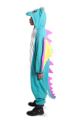 Huff the Teal Dragon Animal Kigurumi Adult Onesie Costume Pajamas Side