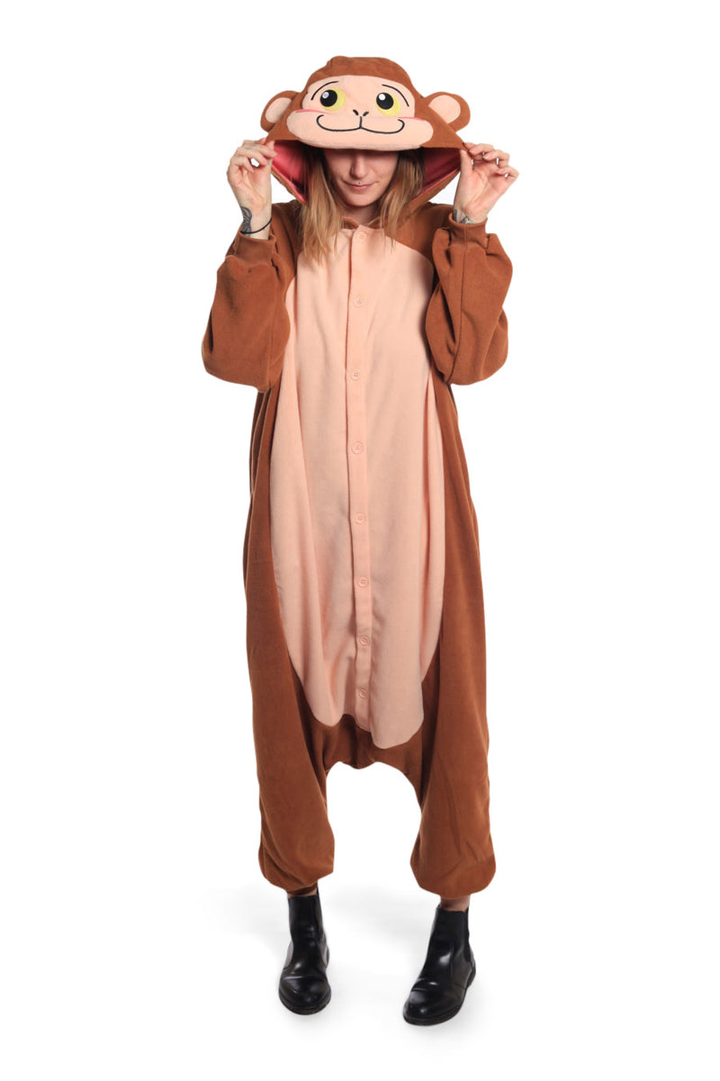 Japanese Monkey Animal Kigurumi Adult Onesie Costume Pajamas Main 2