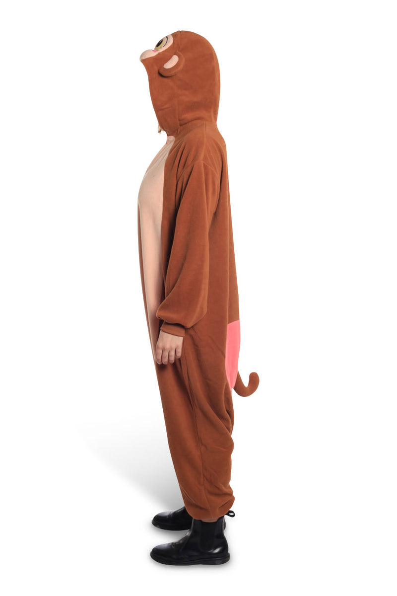 Japanese Monkey Animal Kigurumi Adult Onesie Costume Pajamas Side