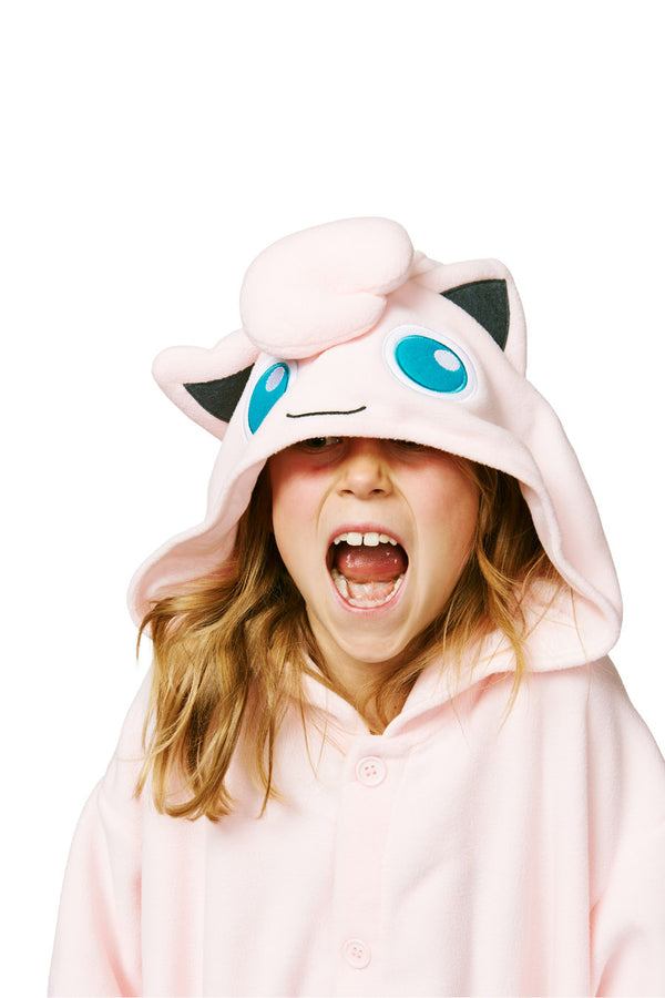 Jigglypuff Character Pokemon Kigurumi Kids Onesie Costume Pajamas Hood