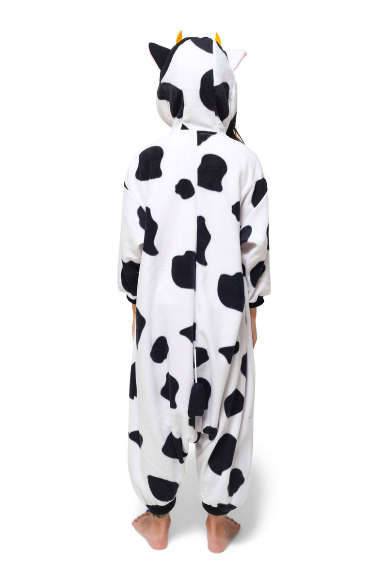Kids Cow Animal Kigurumi Onesie Costume Pajamas Back