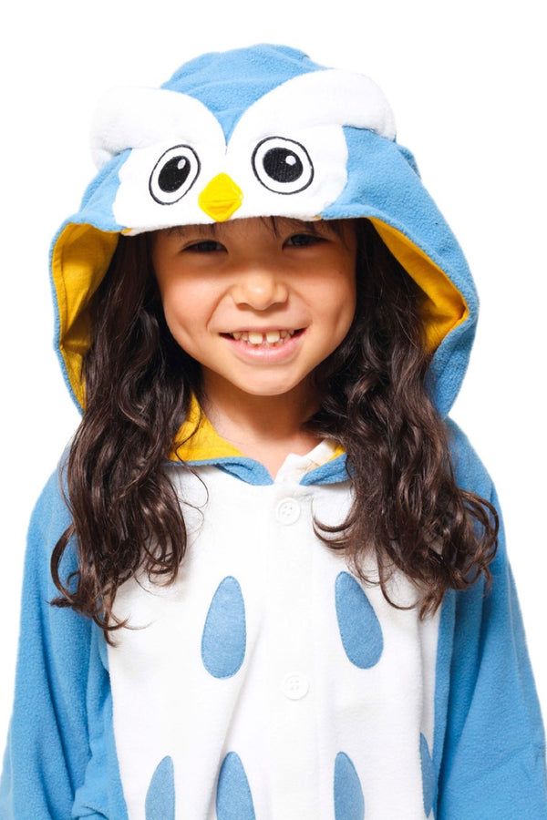 Kids Owl Animal Kigurumi Onesie Costume Pajamas Hood