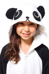 Kids Panda Animal Kigurumi Onesie Costume Pajamas Hood