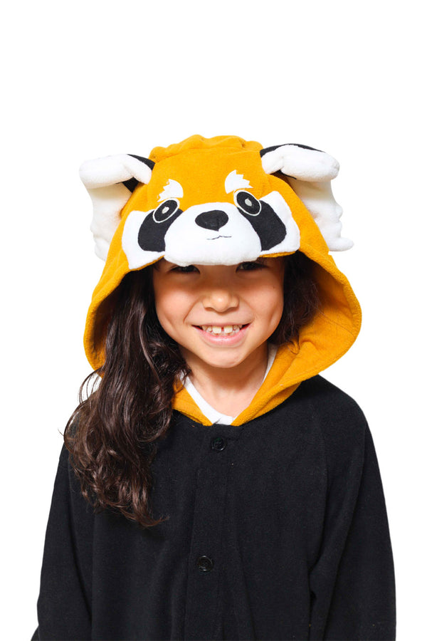 Kids Red Panda Animal Kigurumi Onesie Costume Pajamas Hood