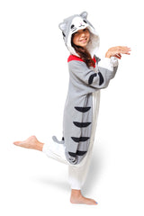 Kids Tabby Cat Animal Kigurumi Onesie Costume Pajamas Side