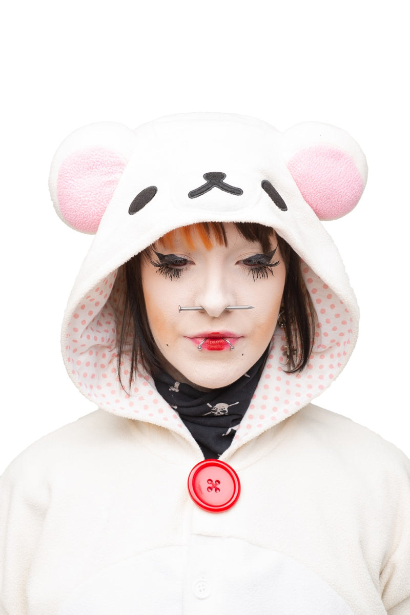 KoRilakkuma Character Kigurumi Adult Onesie Costume Pajamas Hood