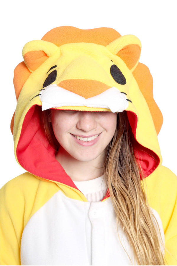 Lion Animal Kigurumi Adult Onesie Costume Pajamas Hood