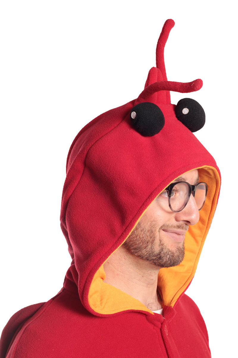 Lobster Animal Kigurumi Adult Onesie Costume Pajamas Hood Detail