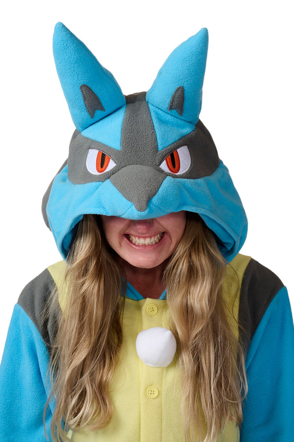 Lucario Character Pokemon Kigurumi Adult Onesie Costume Pajamas Hood