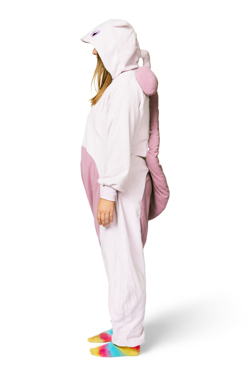 Mewtwo Character Pokemon Kigurumi Adult Onesie Costume Pajamas Side