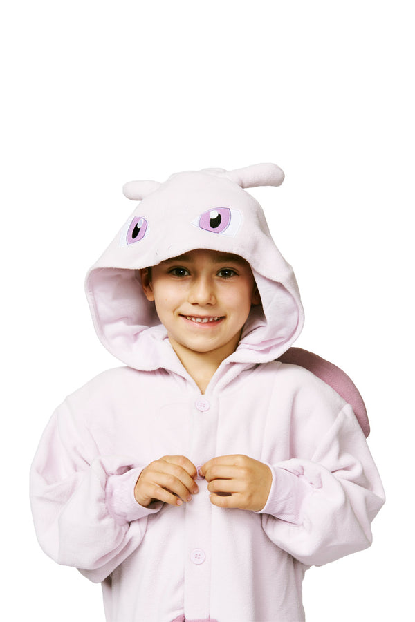 Mewtwo Character Pokemon Kigurumi Kids Onesie Costume Pajamas Hood