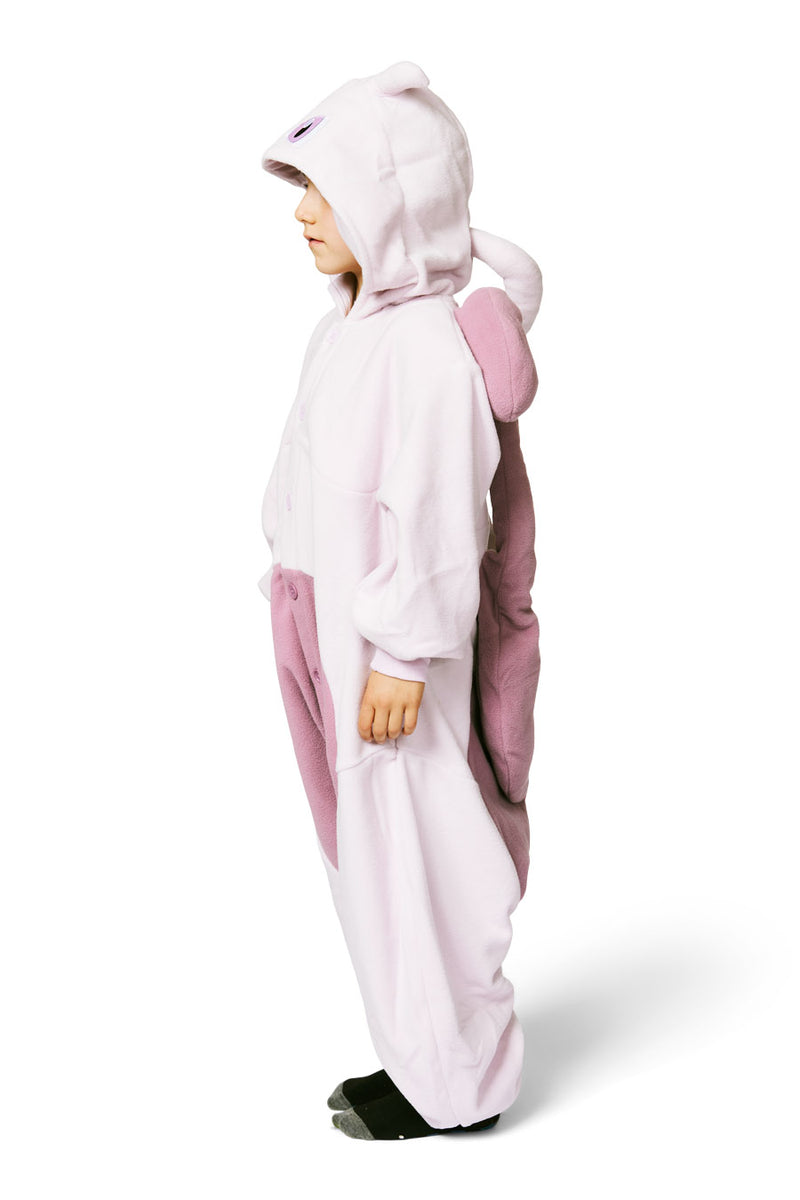 Mewtwo Character Pokemon Kigurumi Kids Onesie Costume Pajamas Side