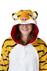 Tiger Animal Kigurumi Adult Onesie Costume Pajamas Hood