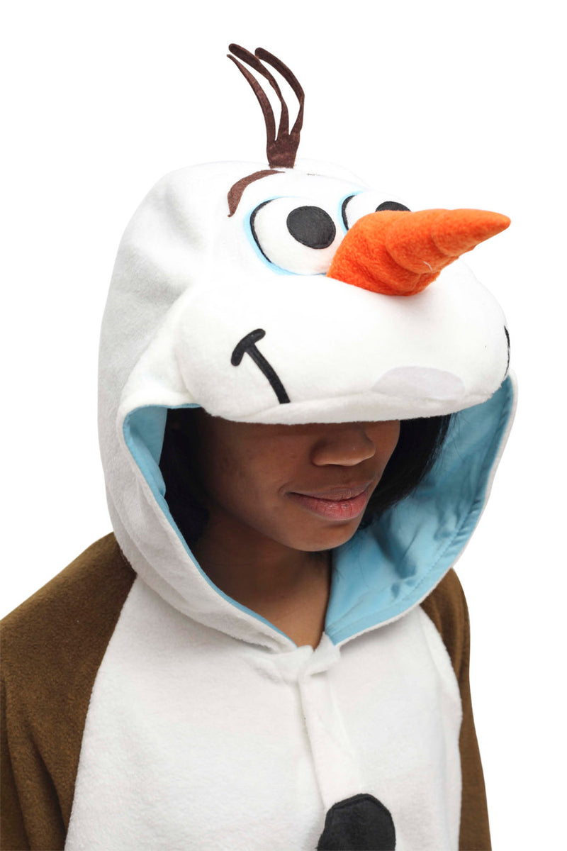 Olaf Character Kigurumi Adult Onesie Costume Pajamas Hood