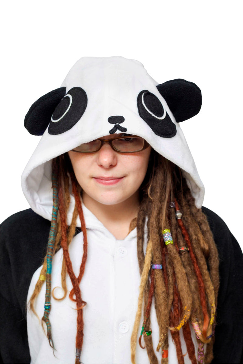 Panda Animal Kigurumi Adult Onesie Costume Pajamas Hood