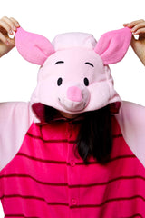 Piglet Character Kigurumi Adult Onesie Costume Pajamas Hood