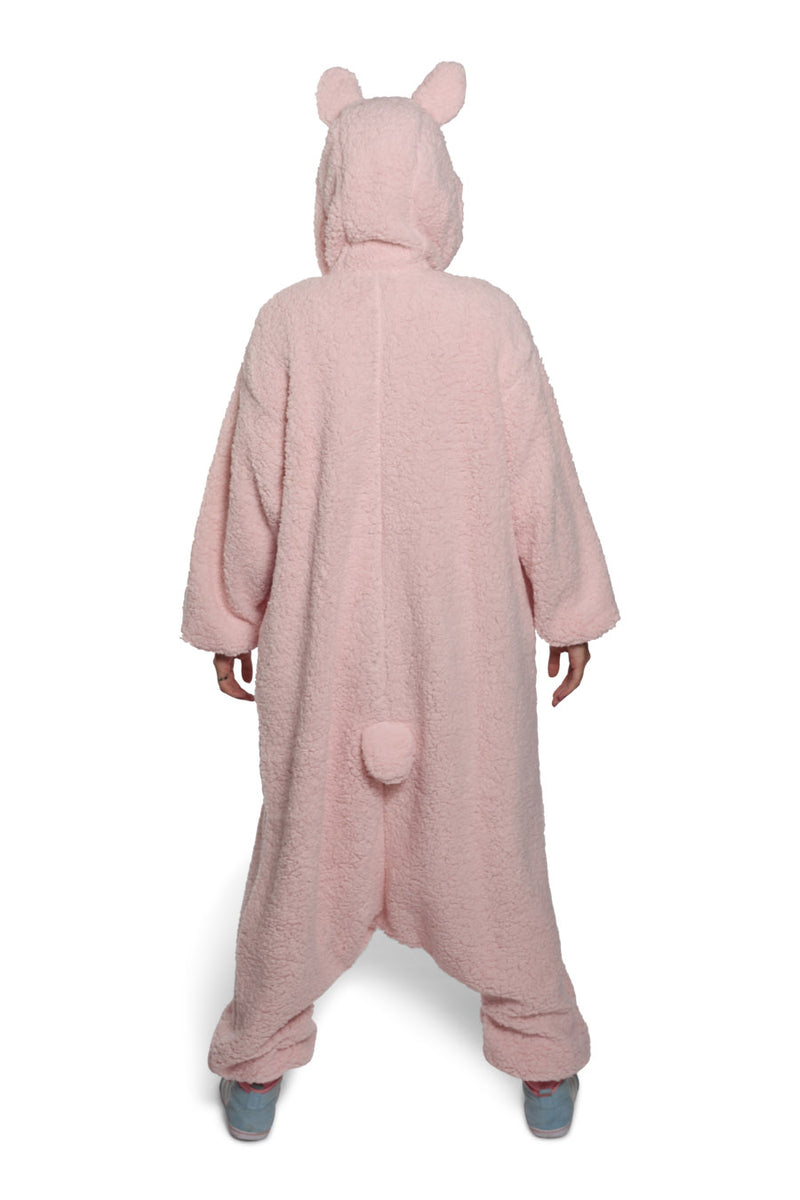 Pink Alpaca Animal Kigurumi Adult Onesie Costume Pajamas Back