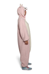 Pink Alpaca Animal Kigurumi Adult Onesie Costume Pajamas Side