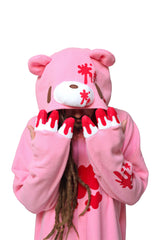 Pink Gloomy Bear Character Kigurumi Adult Onesie Costume Pajamas Hood