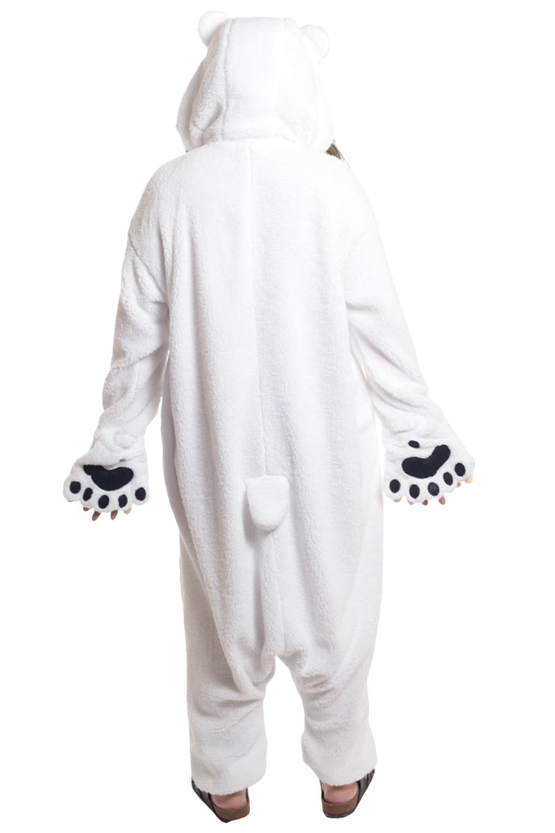 Polar Bear Animal Kigurumi Adult Onesie Costume Pajamas Back