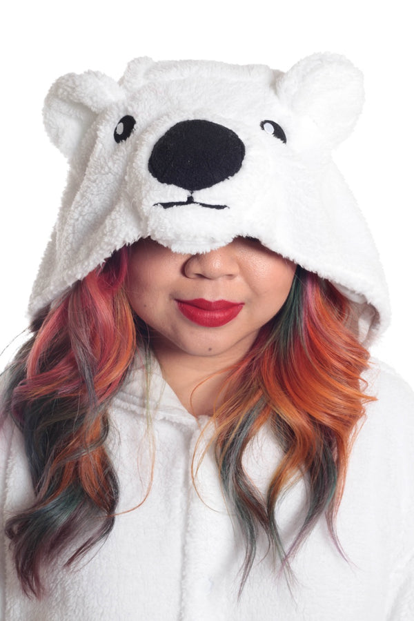 Polar Bear Animal Kigurumi Adult Onesie Costume Pajamas Hood