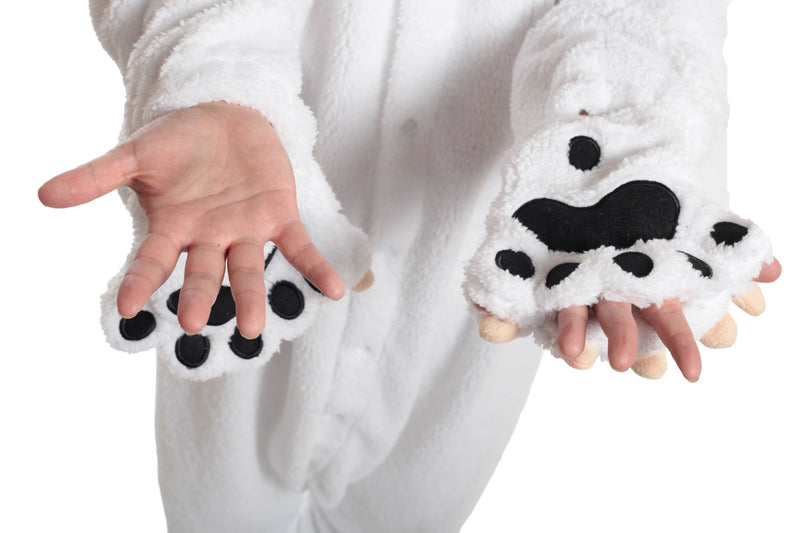 Polar Bear Animal Kigurumi Adult Onesie Costume Pajamas Gloves