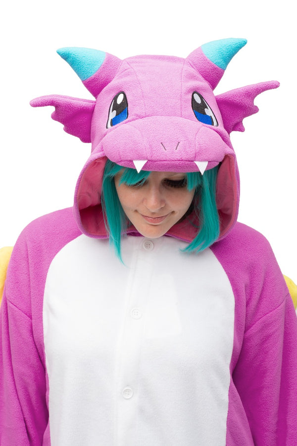 Puff the Purple Dragon Animal Kigurumi Adult Onesie Costume Pajamas Hood