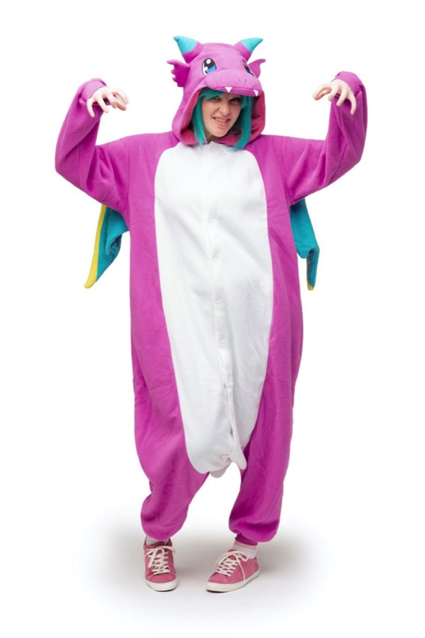 Puff the Purple Dragon Animal Kigurumi Adult Onesie Costume Pajamas Main