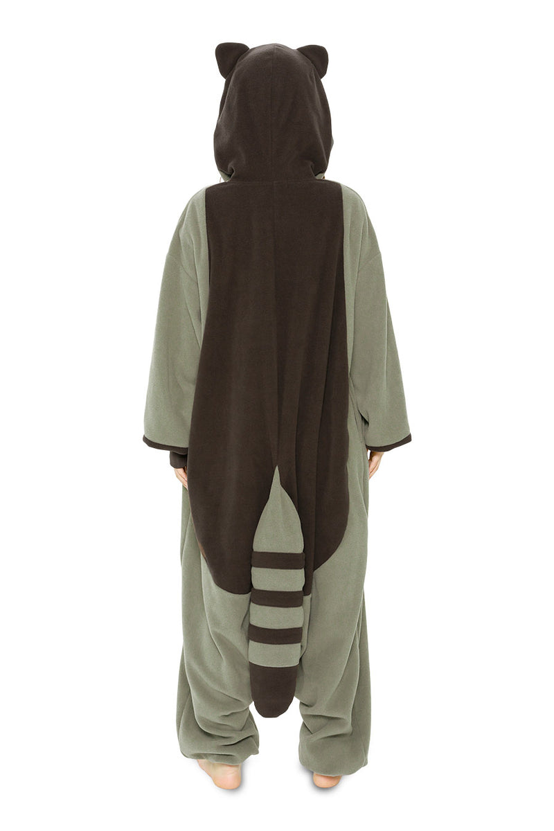 Raccoon Animal Kigurumi Adult Onesie Costume Pajamas Back