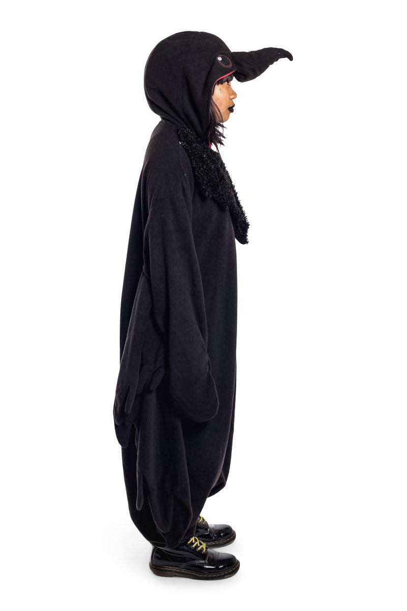 Raven Animal Kigurumi Adult Onesie Costume Pajamas Side