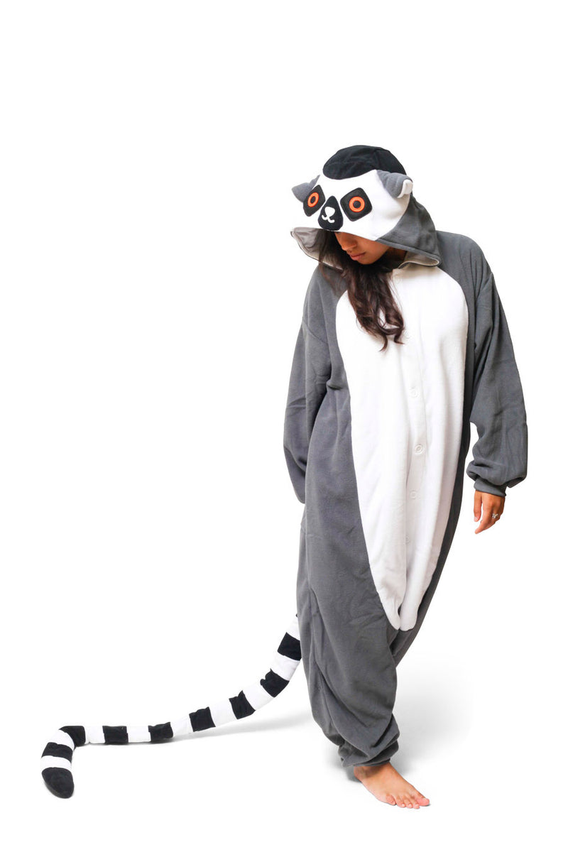 Ring-Tailed Lemur Animal Kigurumi Adult Onesie Costume Pajamas Main
