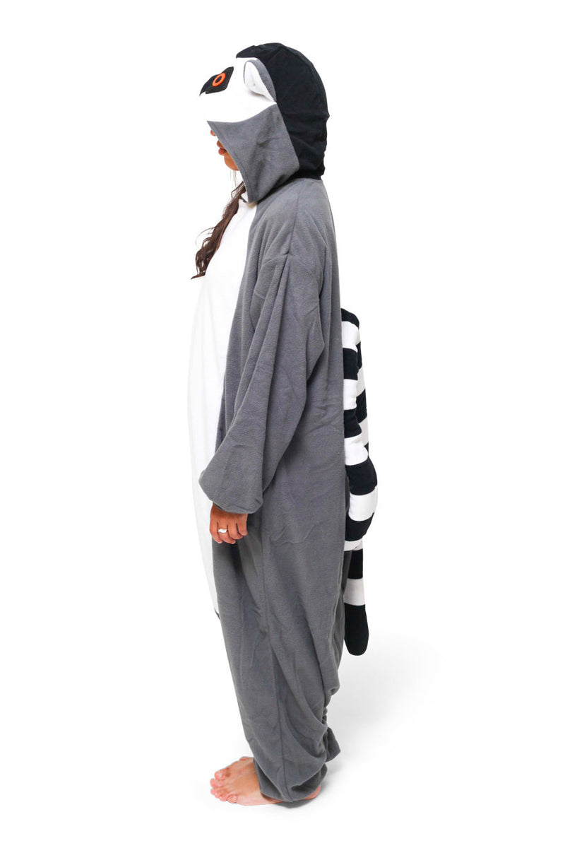 Ring-Tailed Lemur Animal Kigurumi Adult Onesie Costume Pajamas Side