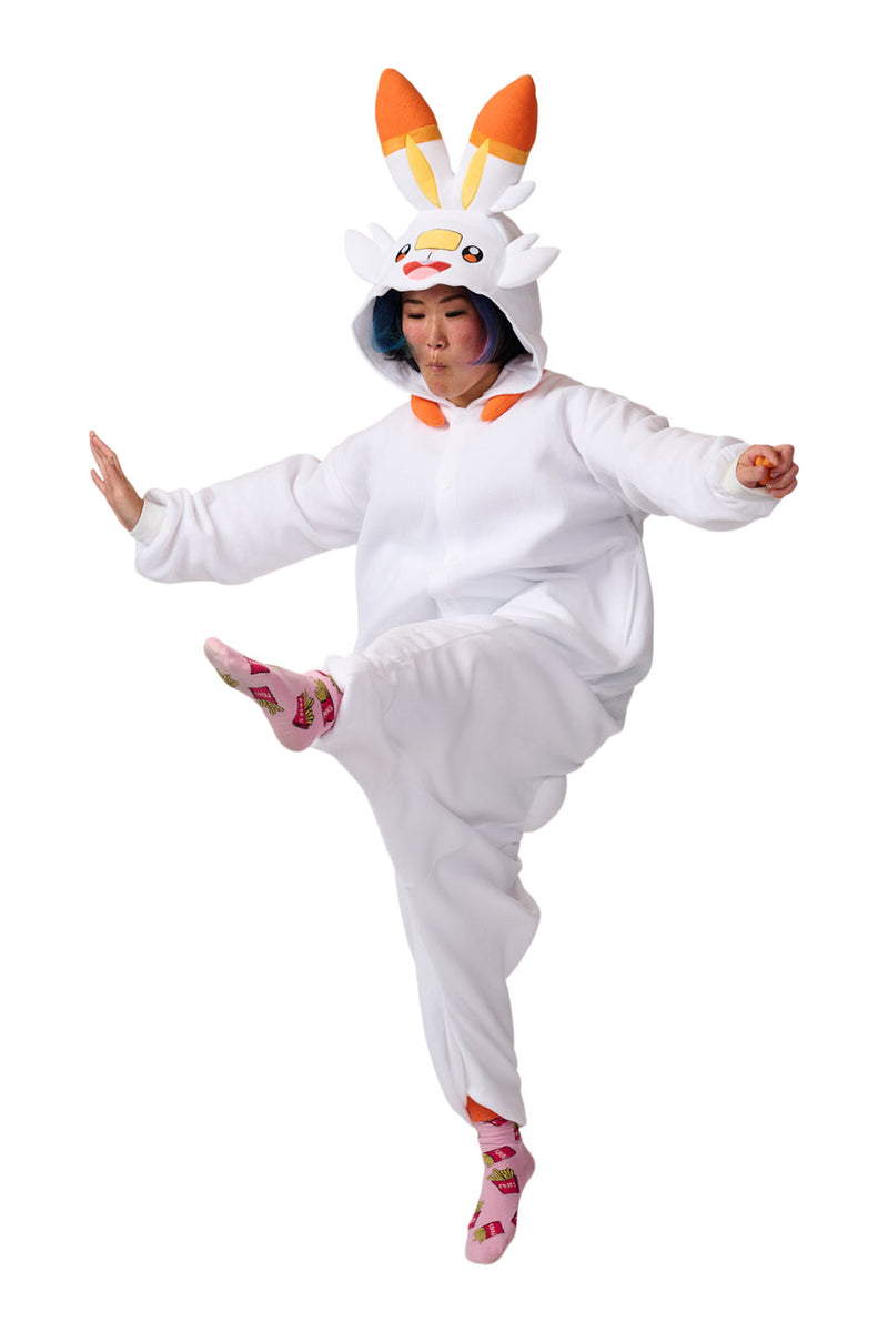 Scorbunny Character Pokemon Adult Onesie Costume Pajamas Main