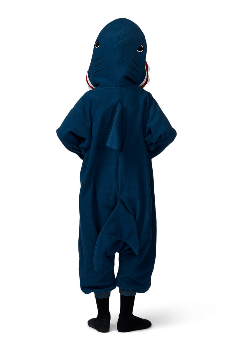 Shark Animal Kigurumi Kids Onesie Costume Pajamas Back