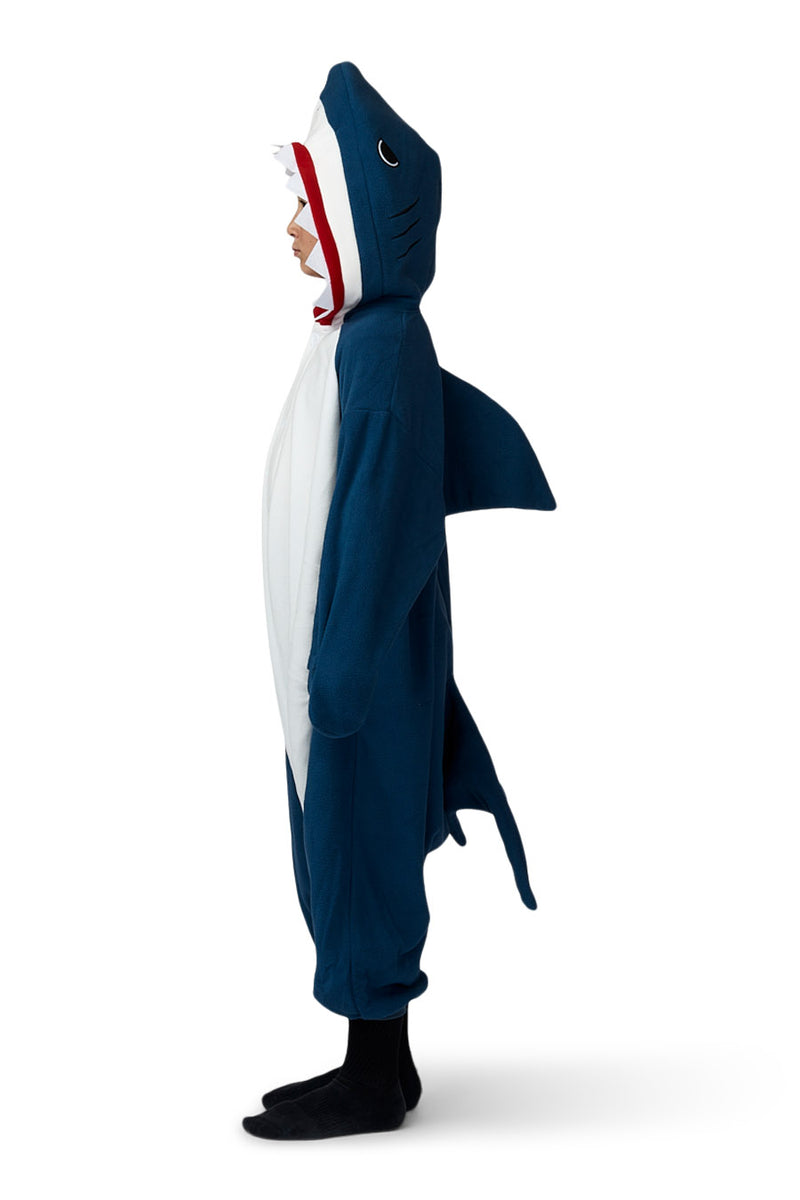 Shark Animal Kigurumi Kids Onesie Costume Pajamas Side