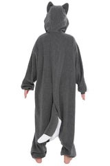 Siberian Husky Animal Kigurumi Adult Onesie Costume Pajamas Back