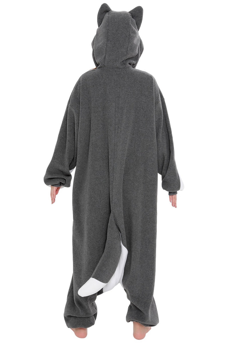 Siberian Husky Animal Kigurumi Adult Onesie Costume Pajamas Back