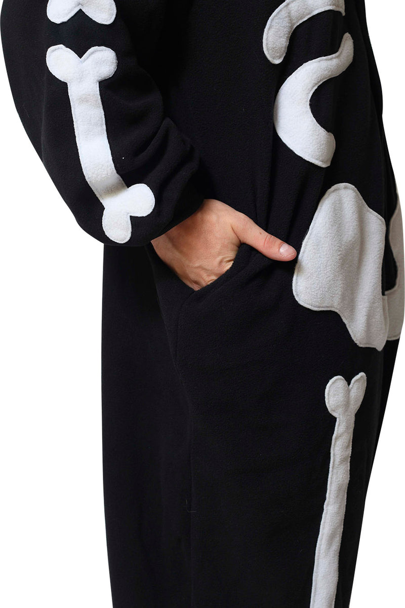Skeleton Animal Kigurumi Adult Onesie Costume Pajamas Pocket