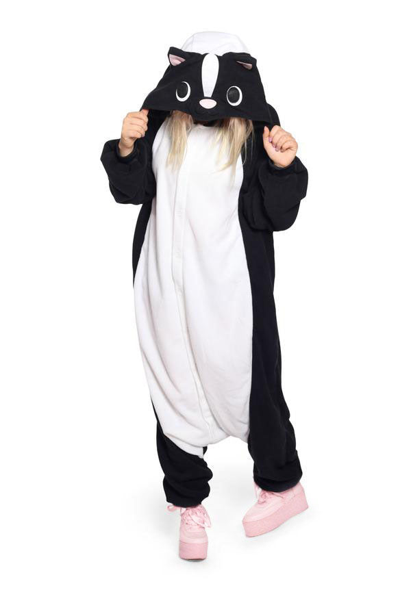 Skunk Animal Kigurumi Adult Onesie Costume Pajamas Main 2