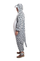 Snow Leopard Animal Kigurumi Adult Onesie Costume Pajamas Side