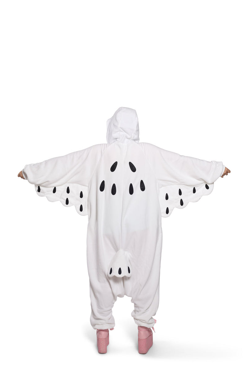 Snowy Owl Animal Kigurumi Adult Onesie Costume Pajamas Back