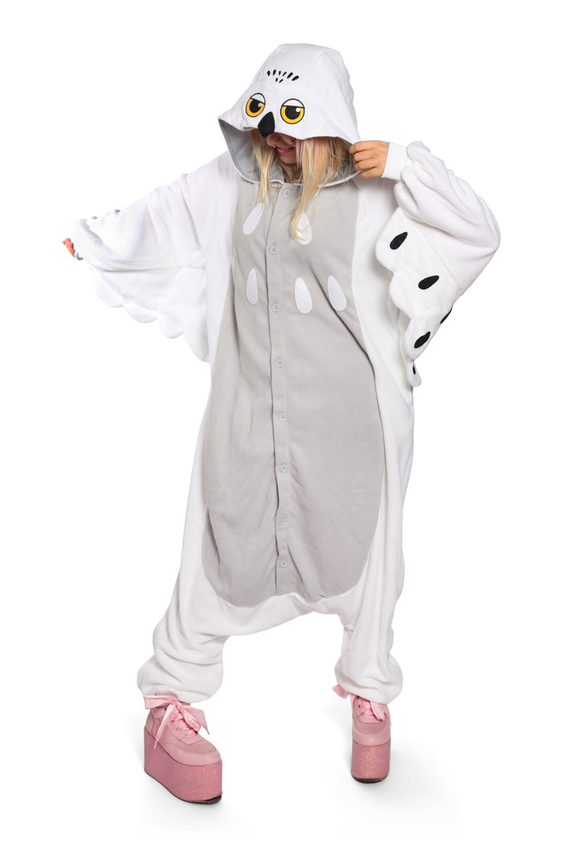Snowy Owl Animal Kigurumi Adult Onesie Costume Pajamas Main 2