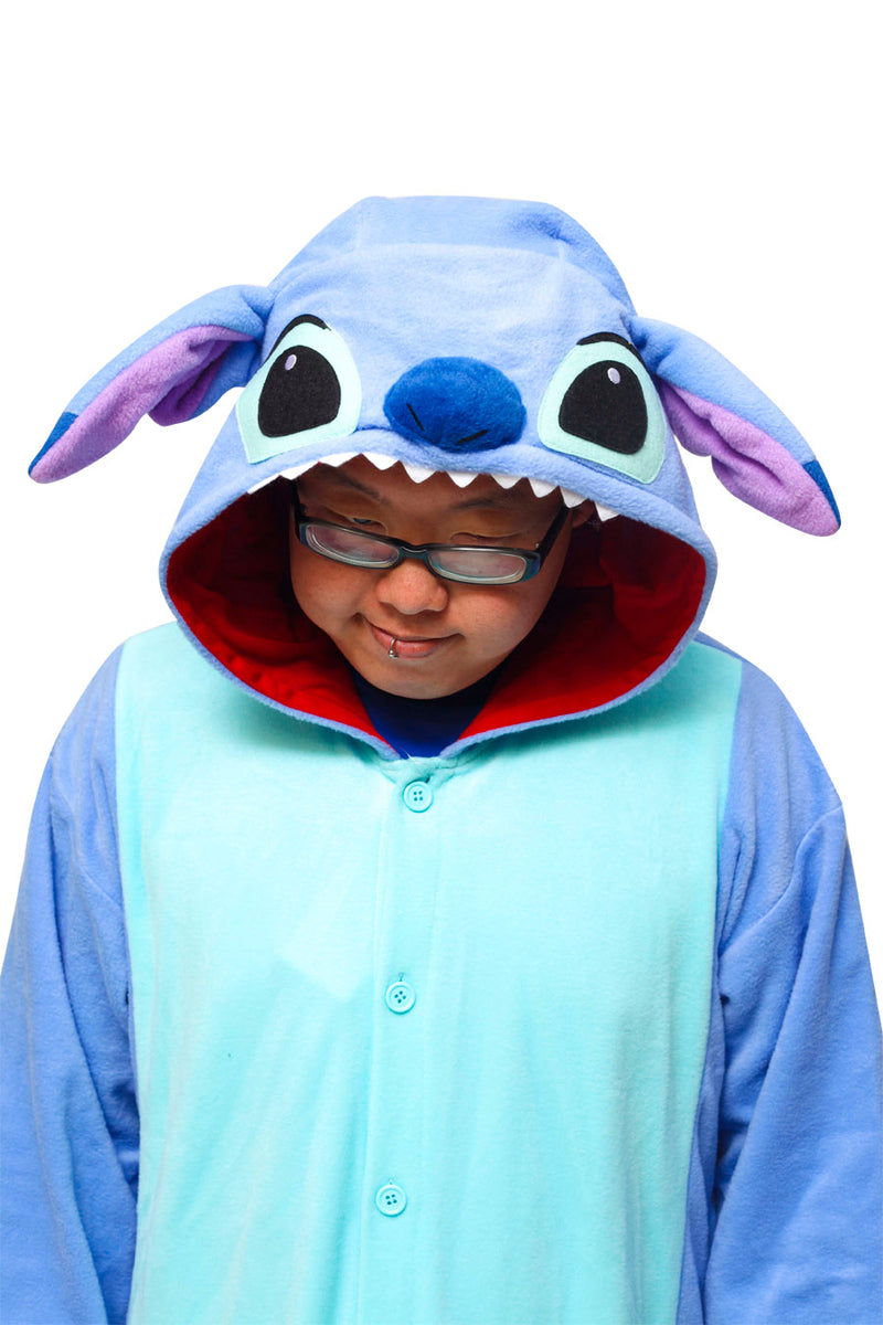 Stitch Character Kigurumi Adult Onesie Costume Pajamas Hood