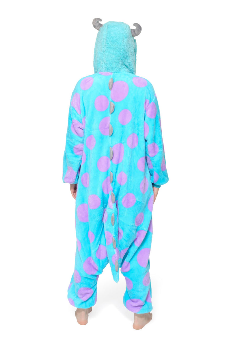 Sulley Character Kigurumi Adult Onesie Costume Pajamas Back