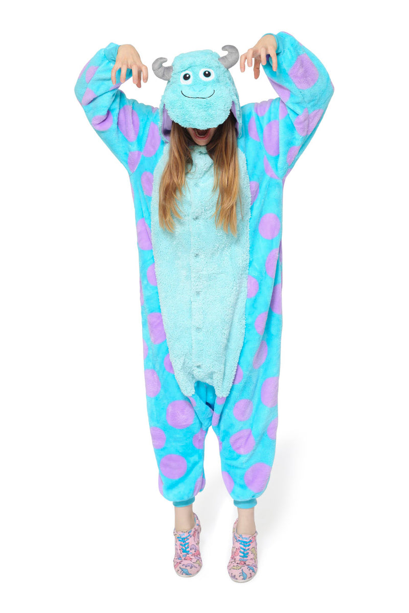 Sulley Character Kigurumi Adult Onesie Costume Pajamas Main 2