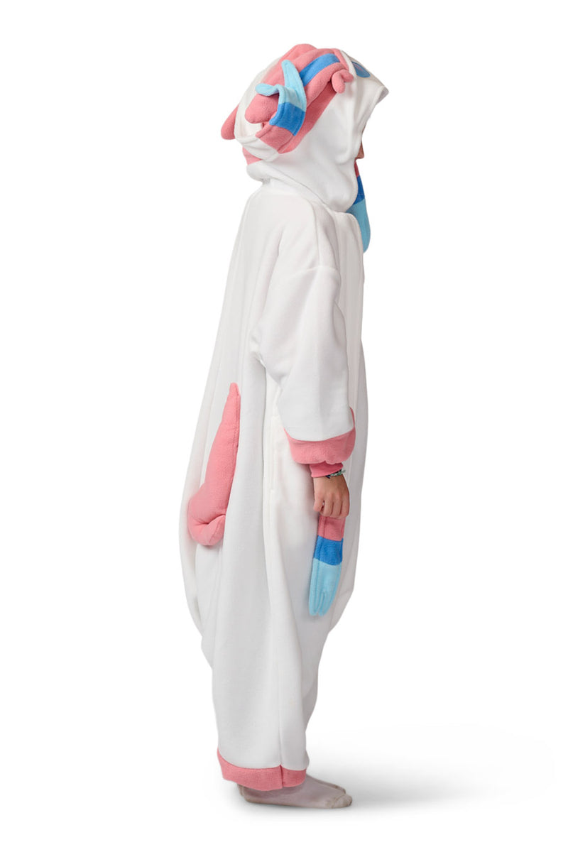 Sylveon Character Pokemon Kigurumi Kids Onesie Costume Pajamas Side