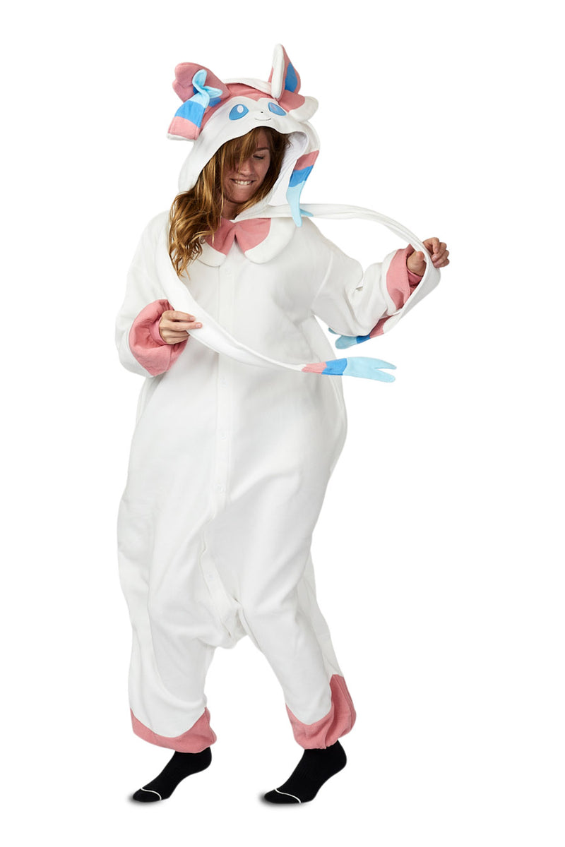 Sylveon Character Pokemon Kigurumi Adult Onesie Costume Pajamas Main