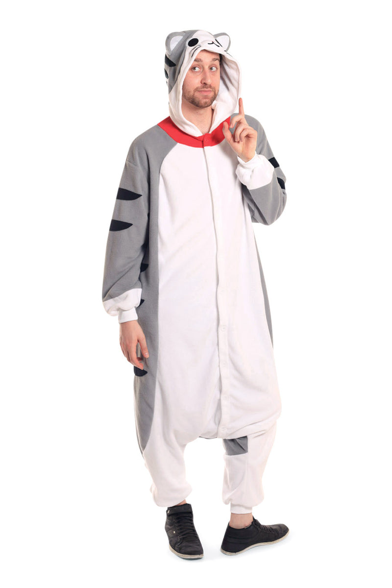 Tabby Cat X-Tall Animal Kigurumi Adult Onesie Costume Pajamas Main